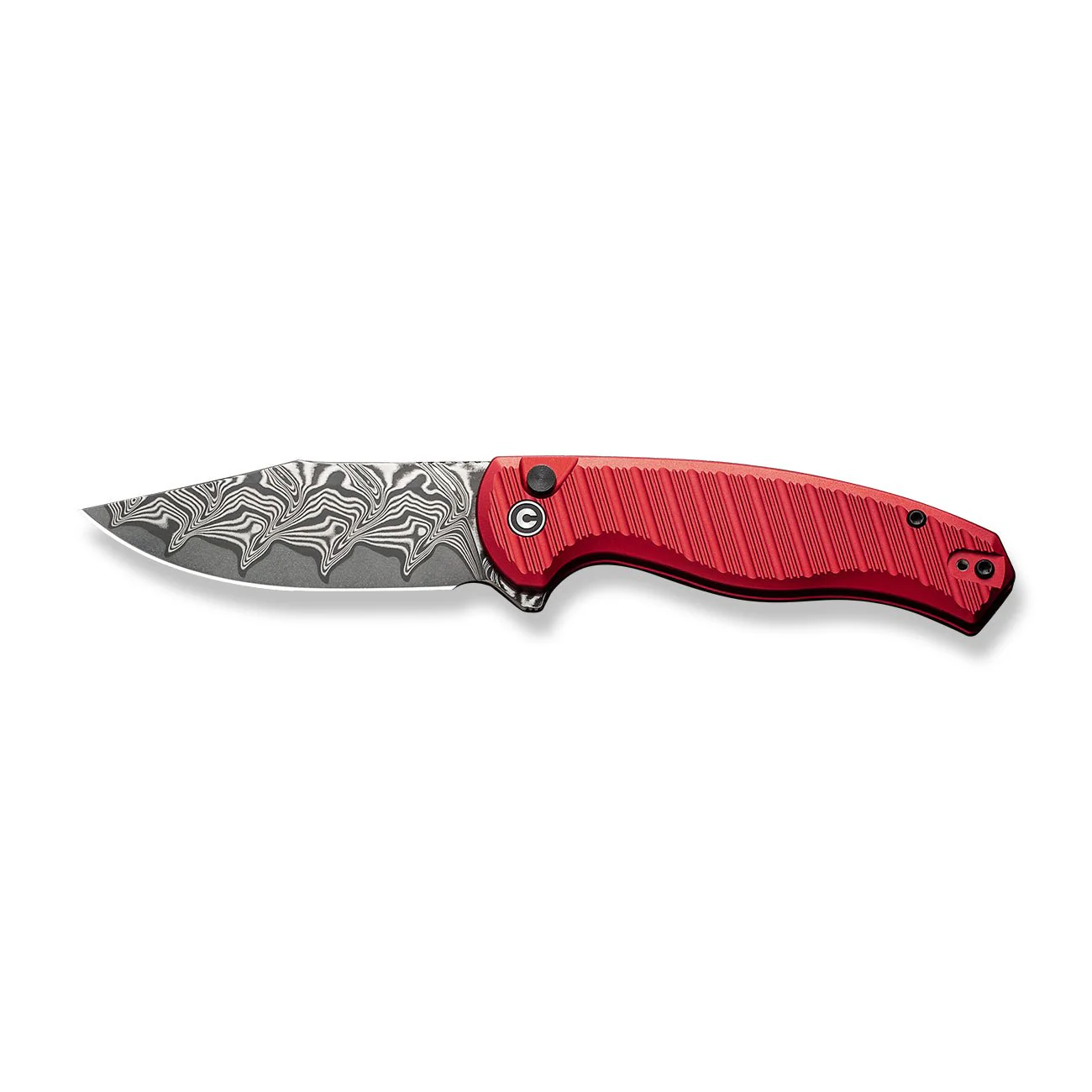 CIVIVI Stormhowl Flipper & Button Lock Knife Aluminum Handle (3.3" Damascus Blade) C23040B-DS1 - Image 9