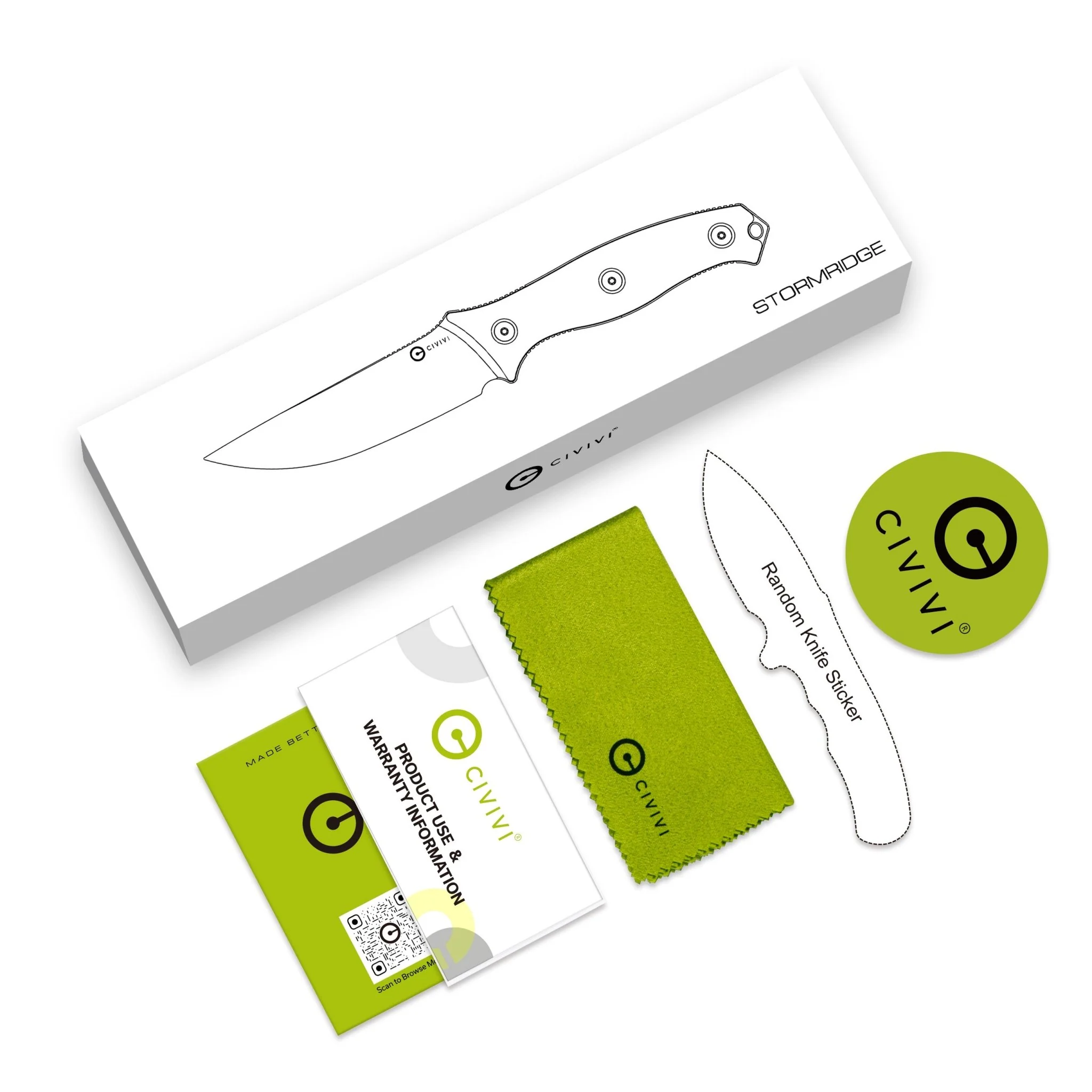 CIVIVI Stormridge Fixed Blade Knife G10 Handle (3.92" Nitro-V Blade) C23041-1 - Image 14