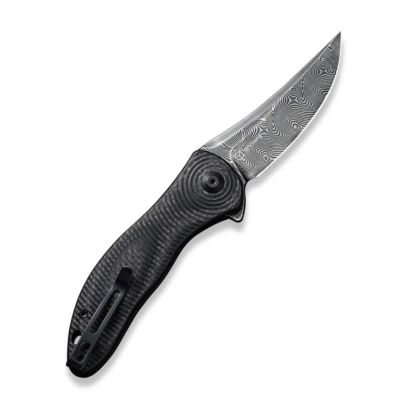 CIVIVI Synergy3 Flipper Knife G10 & Carbon Fiber Handle (3.24" Damascus Blade) C20075A-DS1 - Image 2