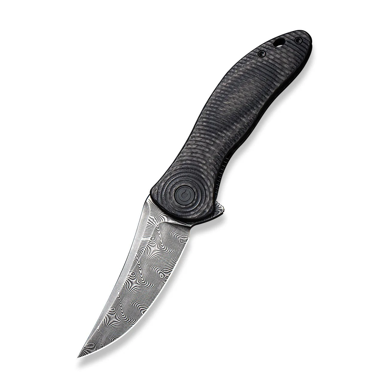 CIVIVI Synergy3 Flipper Knife G10 & Carbon Fiber Handle (3.24" Damascus Blade) C20075A-DS1 - Image 3