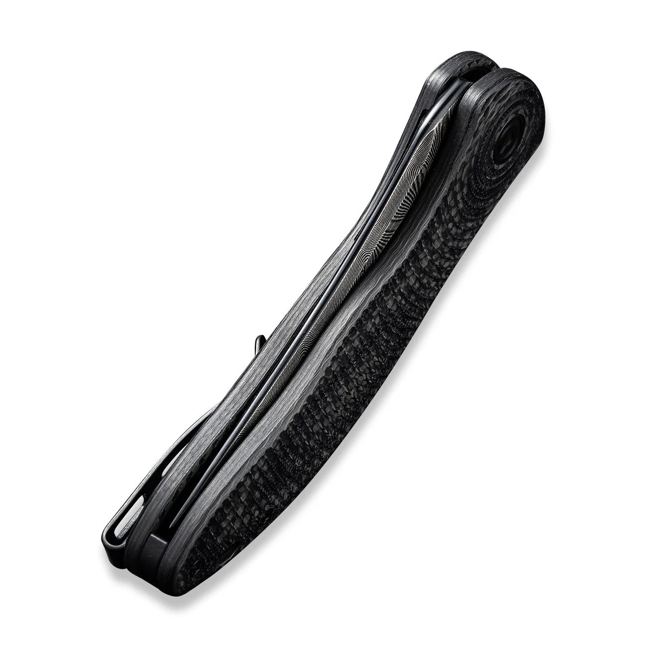 CIVIVI Synergy3 Flipper Knife G10 & Carbon Fiber Handle (3.24" Damascus Blade) C20075A-DS1 - Image 7