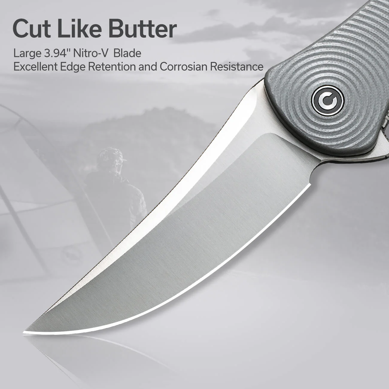 CIVIVI Synergy4 Flipper Knife G10 Handle (3.94" Nitro-V Blade) C21018A-2 - Image 2