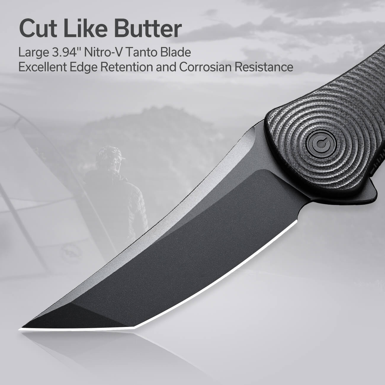 CIVIVI Synergy4 Flipper Knife G10 Handle (3.94" Nitro-V Blade) C21018B-1 - Image 2