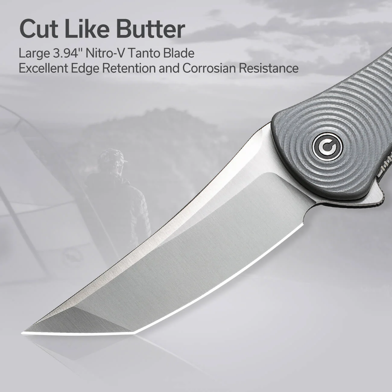 CIVIVI Synergy4 Flipper Knife G10 Handle (3.94" Nitro-V Blade) C21018B-2 - Image 2