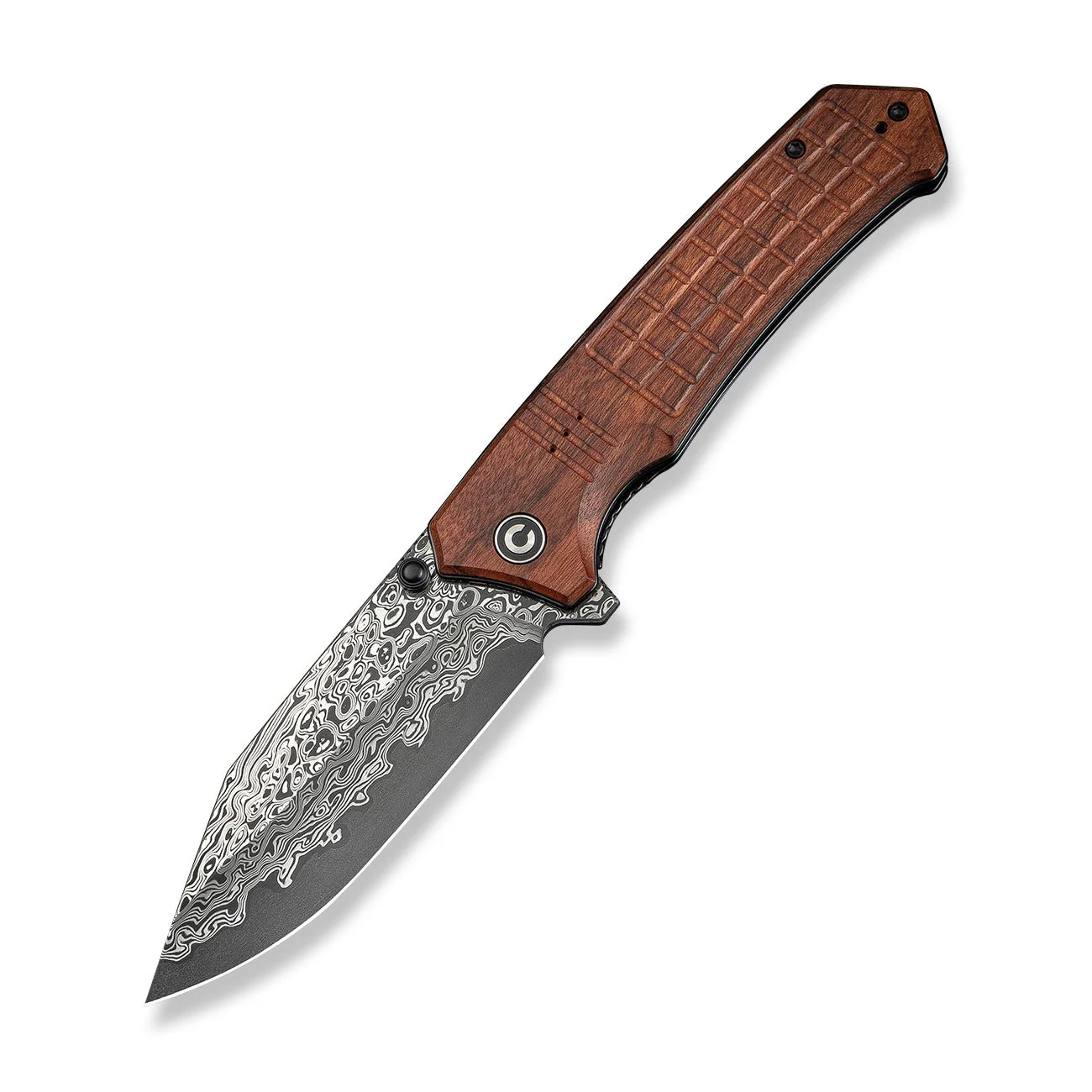 CIVIVI Tacticorix Flipper & Thumb Stud Knife Wood Handle (3.7" Damascus Blade) C23055-DS1 - Image 8