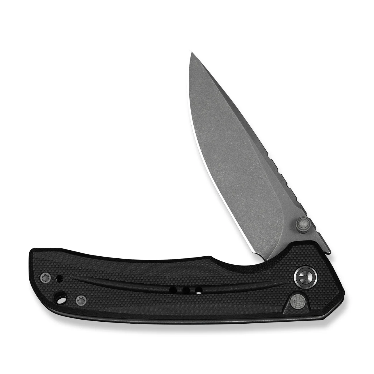CIVIVI Tarask Flipper & Thumb Stud & Button Lock Knife Black G10 Handle (2.96" Gray Stonewashed Nitro-V Blade) C25023C-1 - Image 5