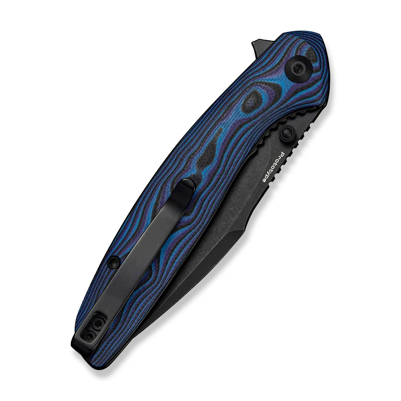 CIVIVI Thraxen Flipper & Thumb Stud Knife Black & Blue & Purple G10 Handle (3.44" Black Stonewashed Nitro-V Blade) C25081 Sample1 - Image 4