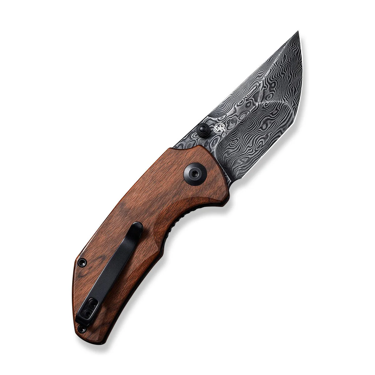 CIVIVI Thug 2 Thumb Stud Knife Wood Handle (2.69" Damascus Blade) C20028C-DS1 - Image 2