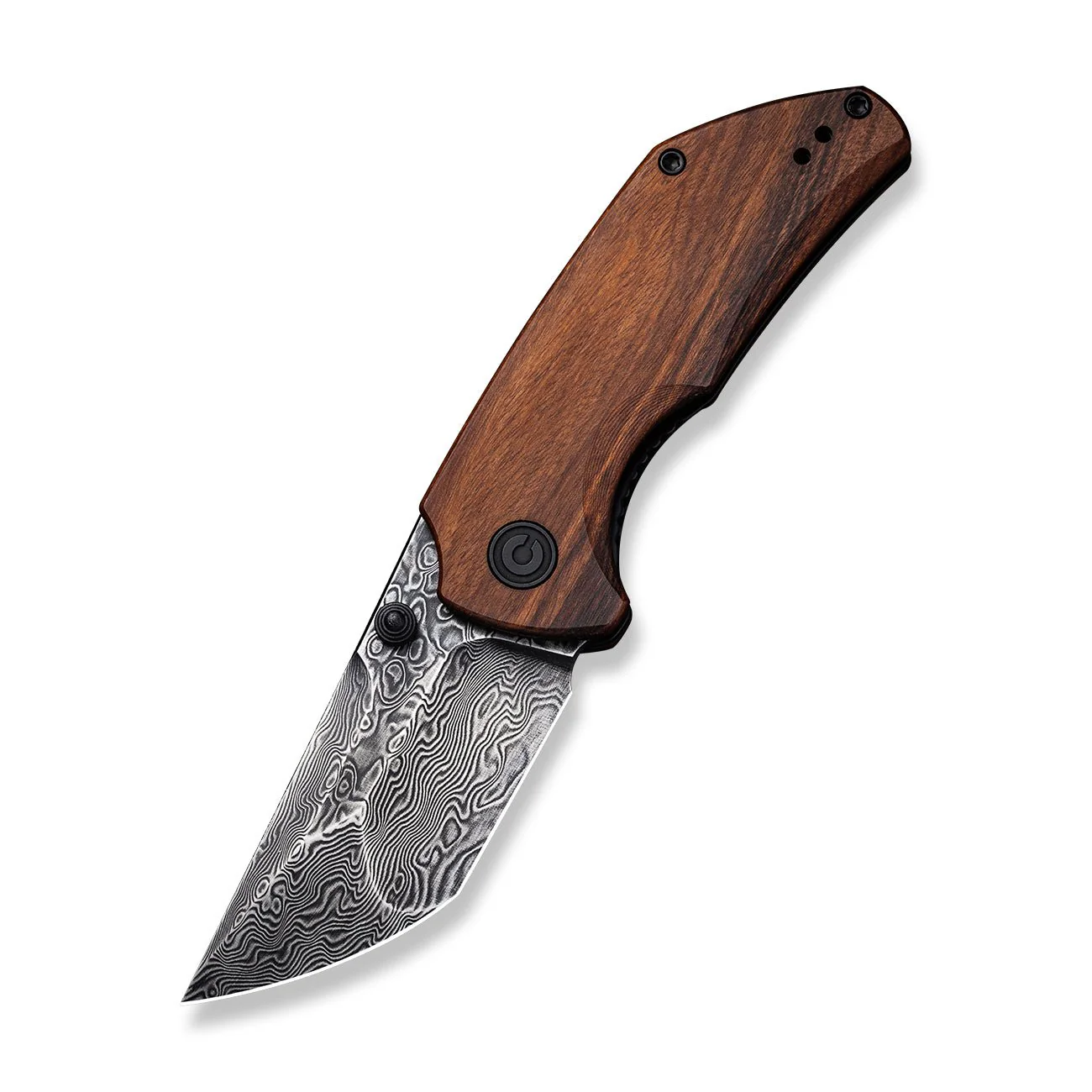 CIVIVI Thug 2 Thumb Stud Knife Wood Handle (2.69" Damascus Blade) C20028C-DS1 - Image 3
