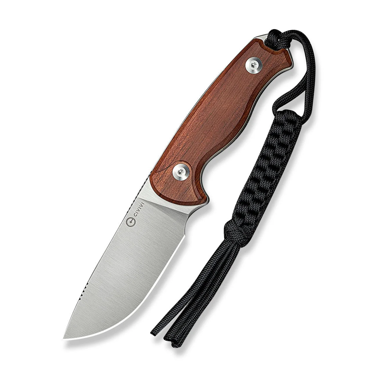 CIVIVI Timberbark Fixed Blade Knife Wood Handle (3.2" 14C28N Blade) C23094-4 - Image 8