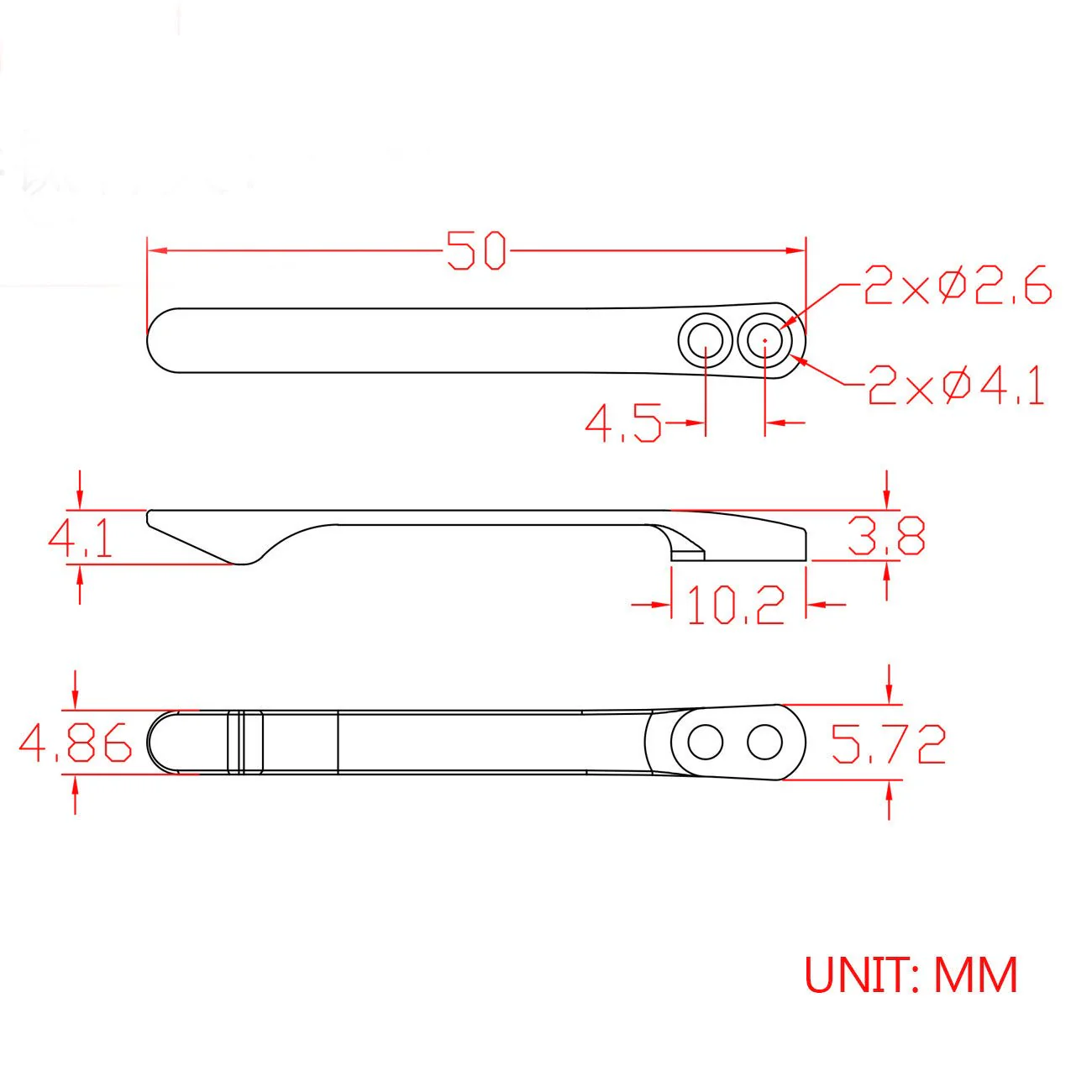 CIVIVI Titanium Pocket Clip With Titanium screws T001B - Image 5