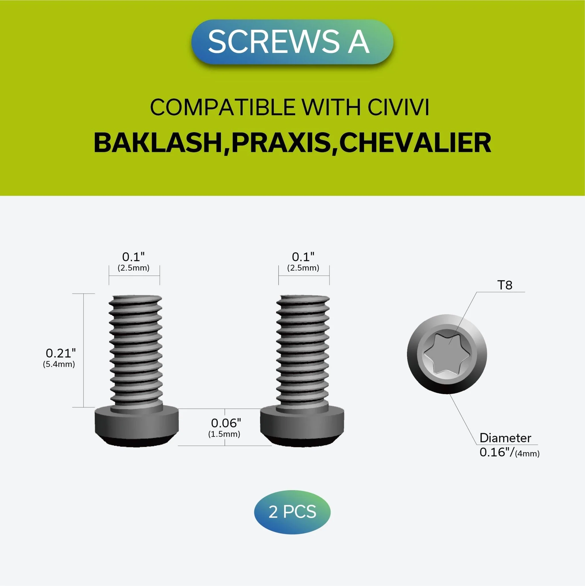 CIVIVI Titanium Pocket Clip with 6PCS Titanium screws T001D - Image 3