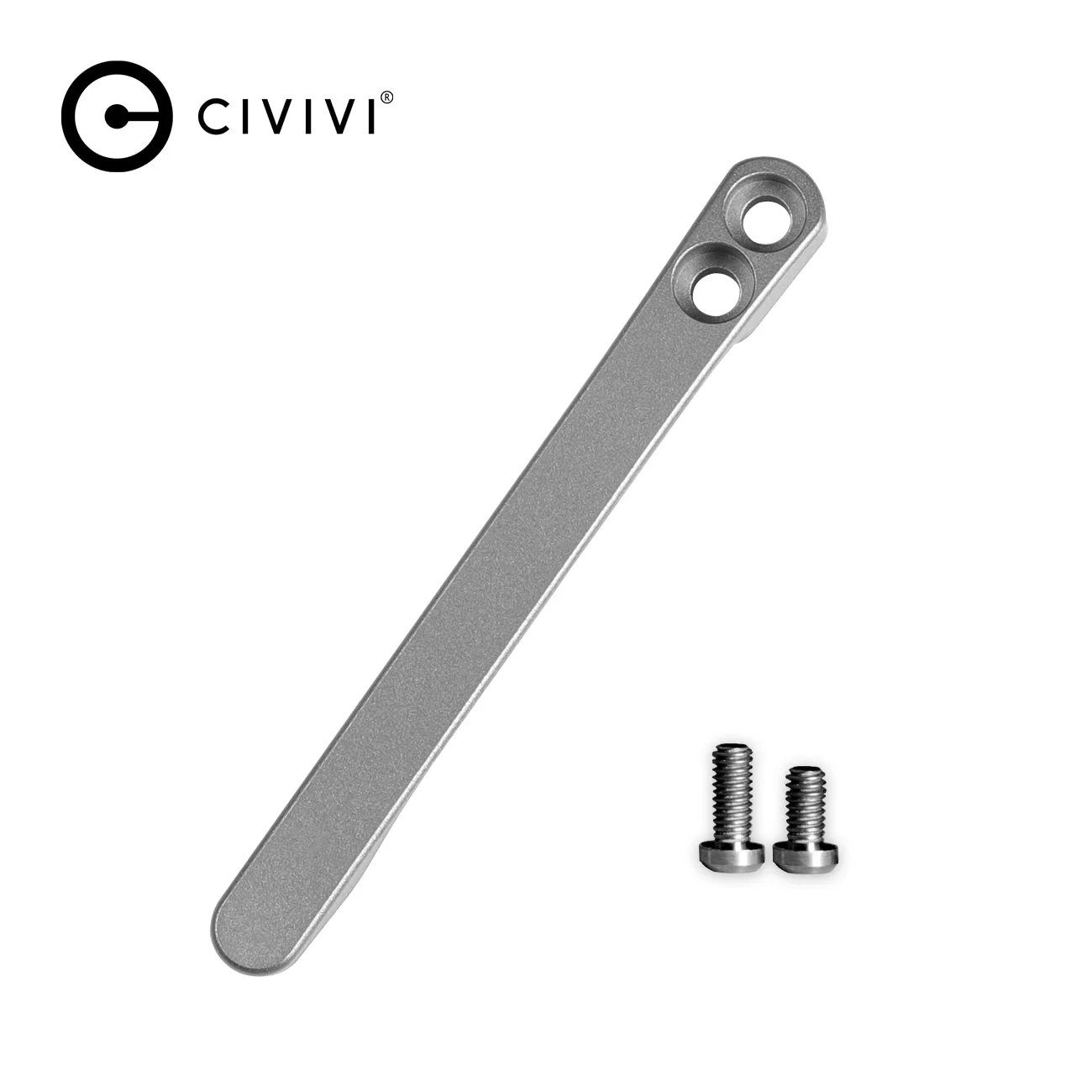 CIVIVI Titanium Pocket Clip for Baby Banter Knife, with 2PCS Titanium Screws T003A (Plain)