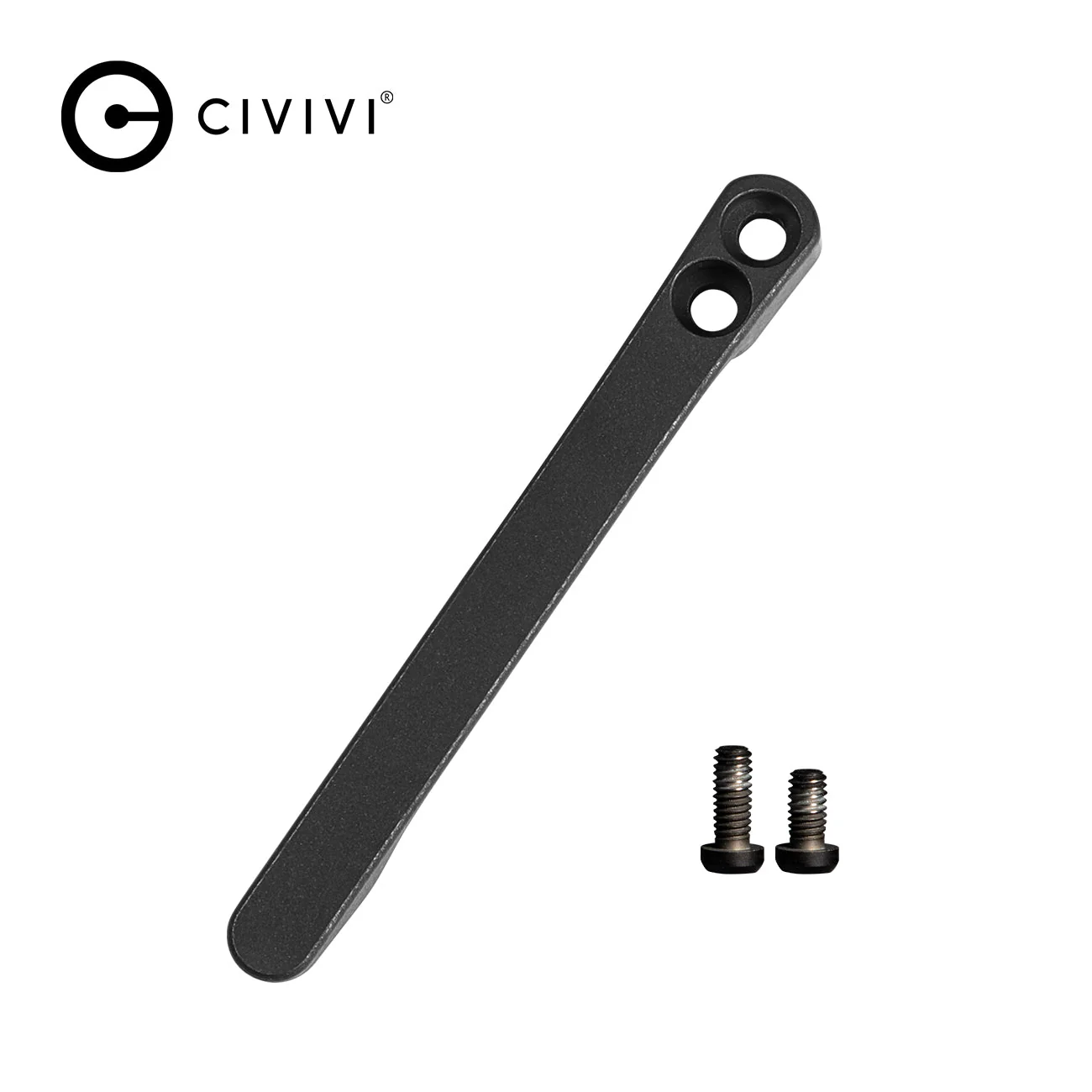 CIVIVI Titanium Pocket Clip for Baby Banter Knife, with 2PCS Titanium Screws T003B (Black)
