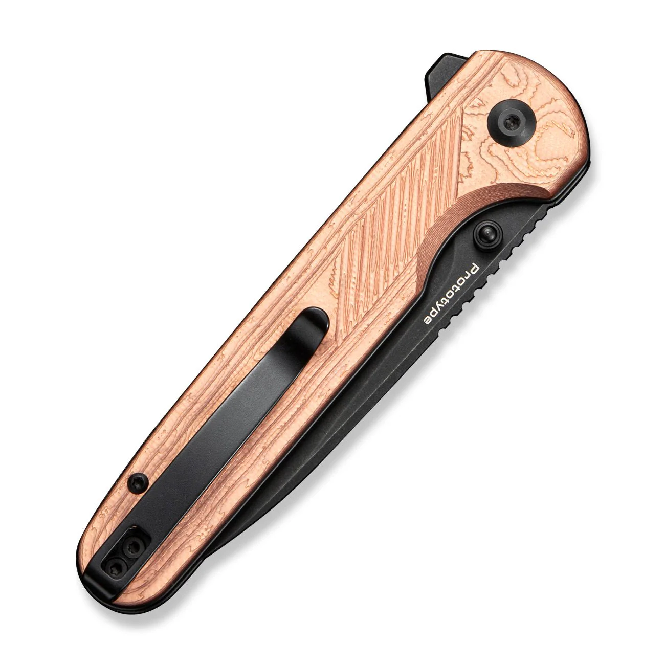 CIVIVI Torsent Flipper & Thumb Stud & Button Lock Knife G10 With Copper Foil Handle (3.38" Black Stonewashed Nitro-V Blade) C24090A Sample2 - Image 4