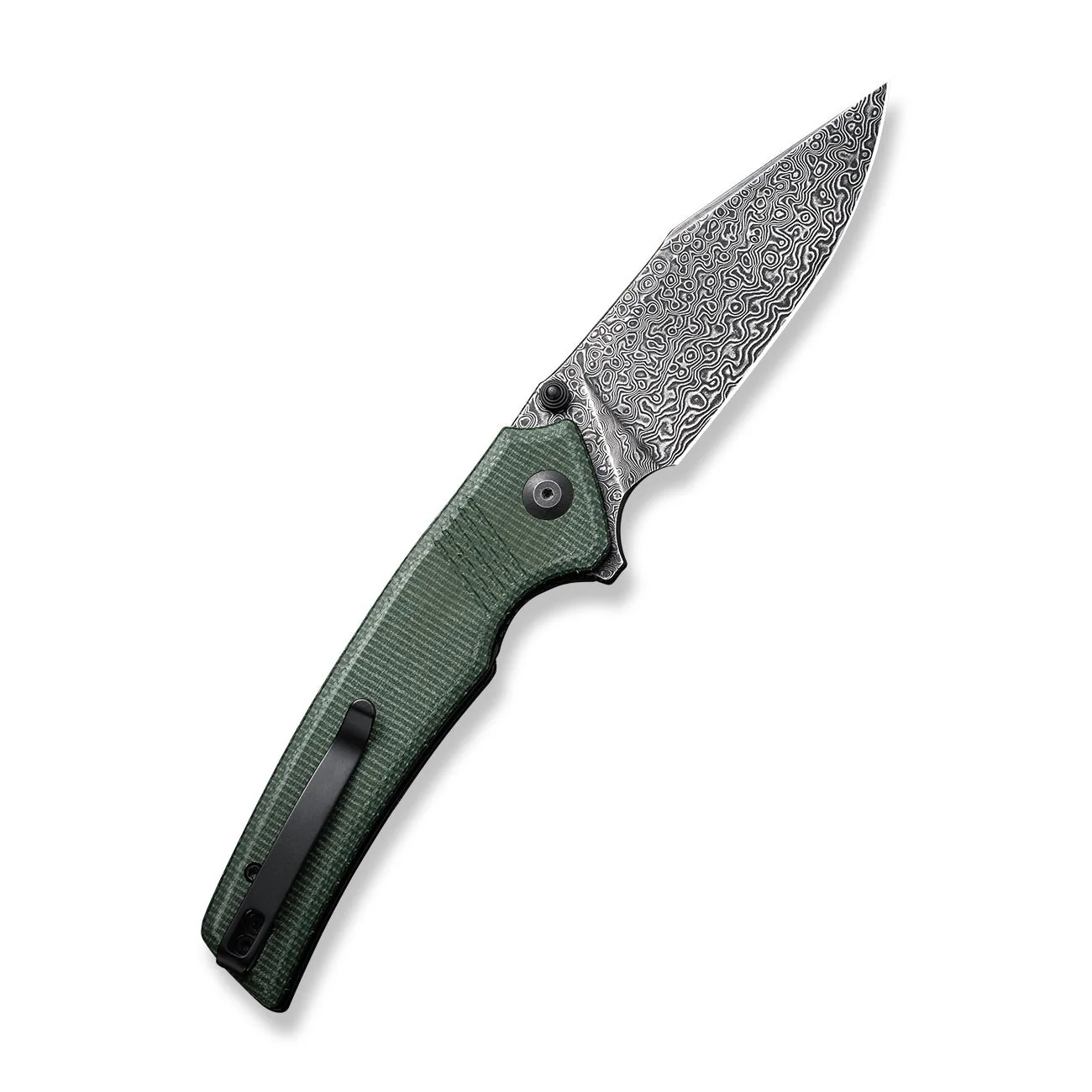 CIVIVI Tranquil Flipper & Thumb Stud Knife Micarta Handle (3.7" Damascus Blade) C23027-DS1 - Image 6