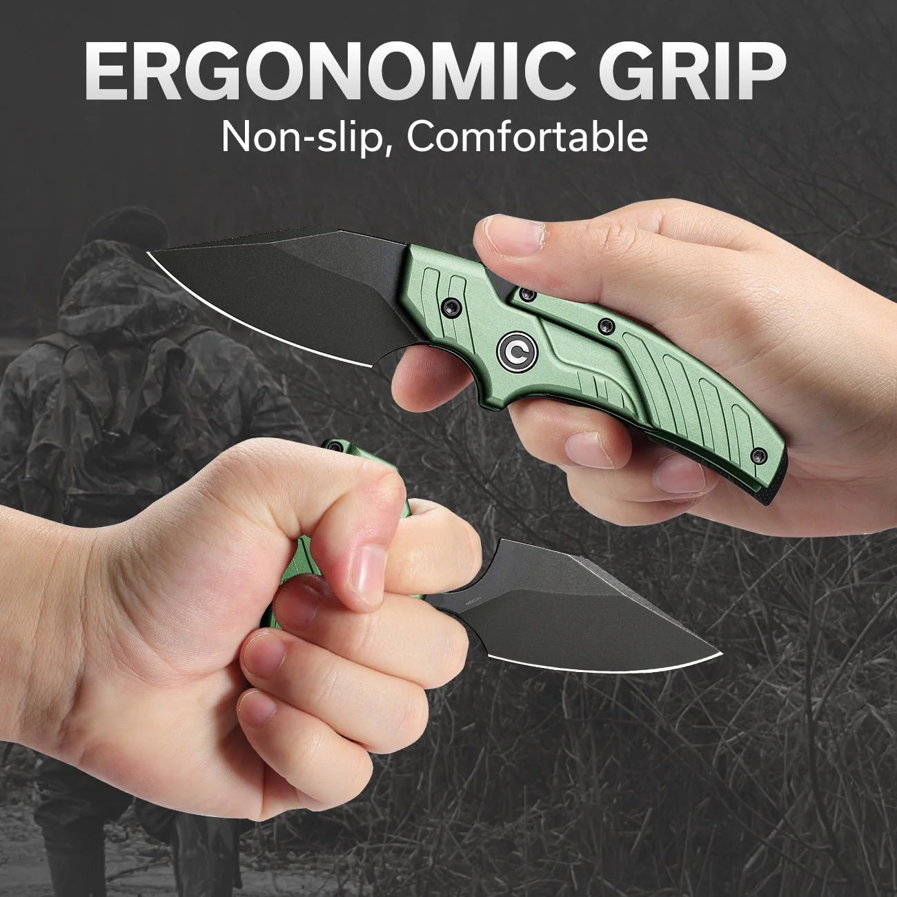 CIVIVI Typhoeus Adjustable Fixed Blade Knife Aluminum Handle (2.27" 14C28N Blade) C21036-4 - Image 4