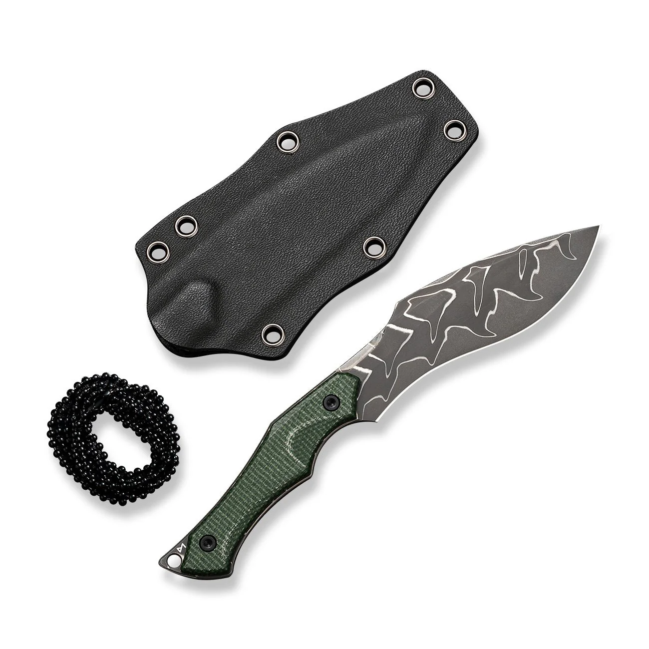 CIVIVI Vaquita II Fixed Blade Knife Micarta Handle (3.2" Damascus Blade) C047C-DS2 - Image 7