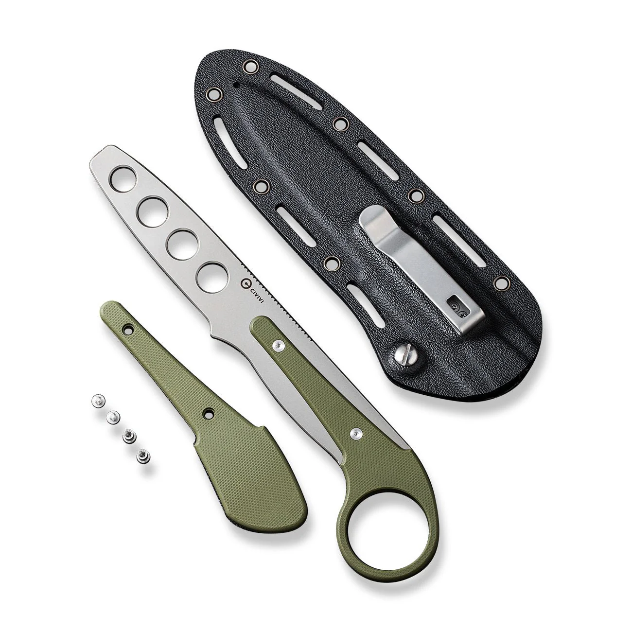 CIVIVI Varius Fixed Blade Knife G10 Handle (3.26" D2 Dull Trainer Blade) C22009C-2 - Image 8