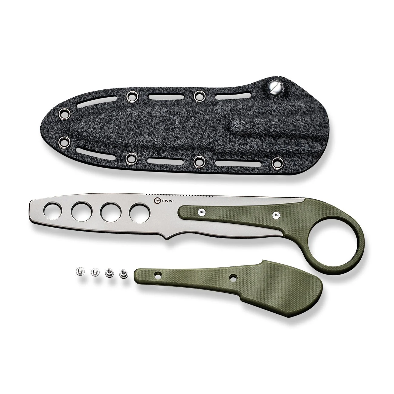 CIVIVI Varius Fixed Blade Knife G10 Handle (3.26" D2 Dull Trainer Blade) C22009C-2 - Image 9