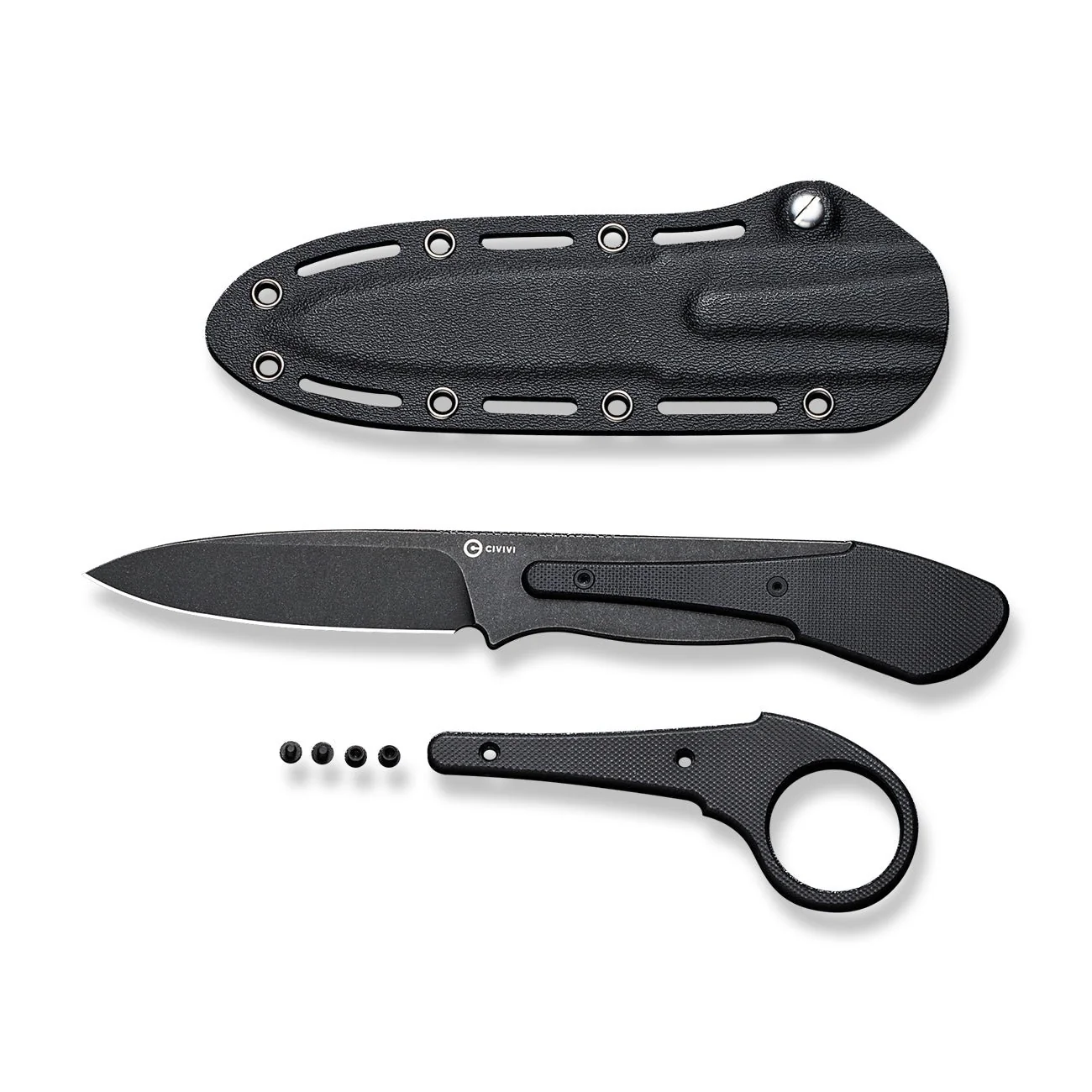 CIVIVI Varius Fixed Blade Knife G10 Handle (3.75" D2 Live Blade) C22009D-1 - Image 9