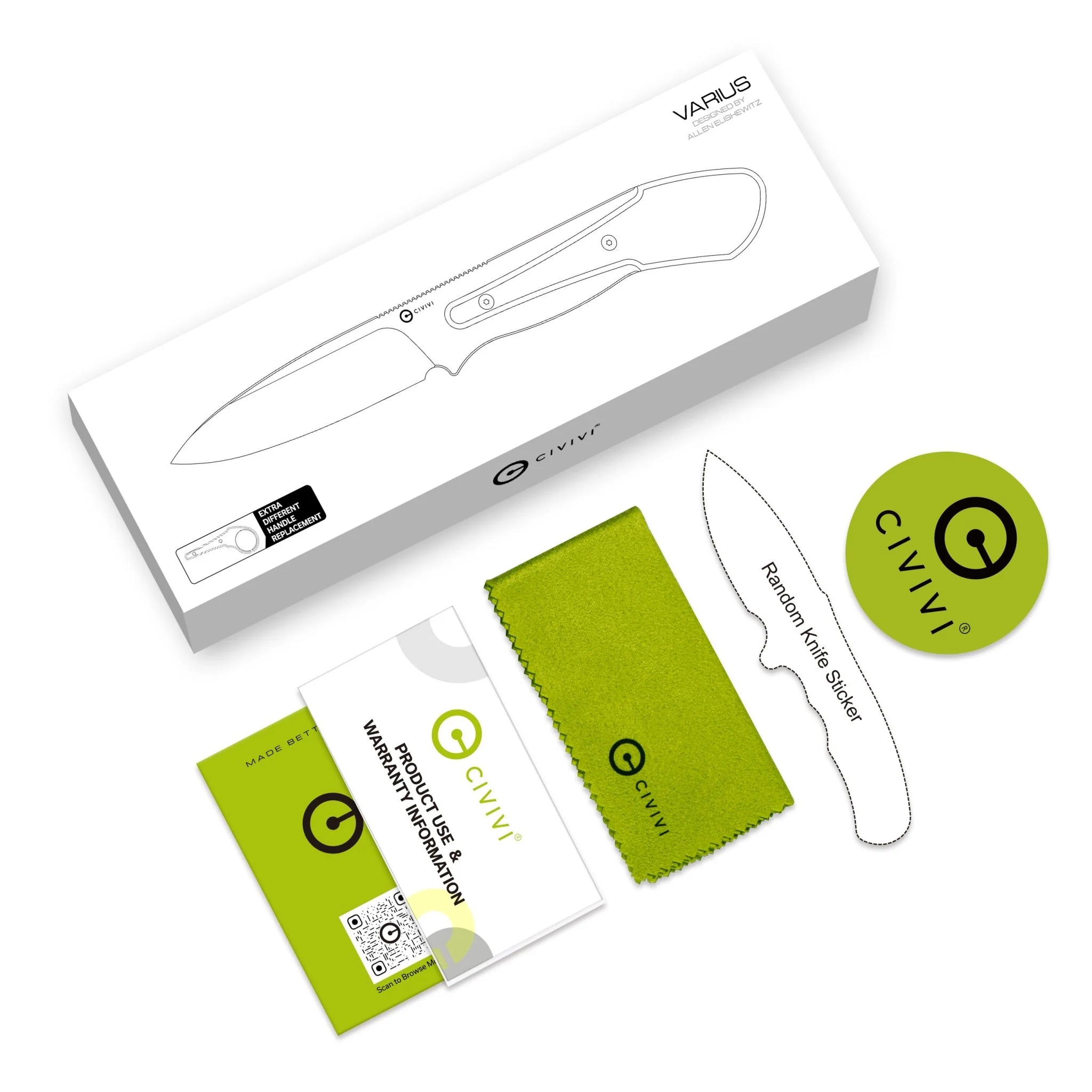 CIVIVI Varius Fixed Blade Knife G10 Handle (3.75" D2 Live Blade) C22009D-2 - Image 14