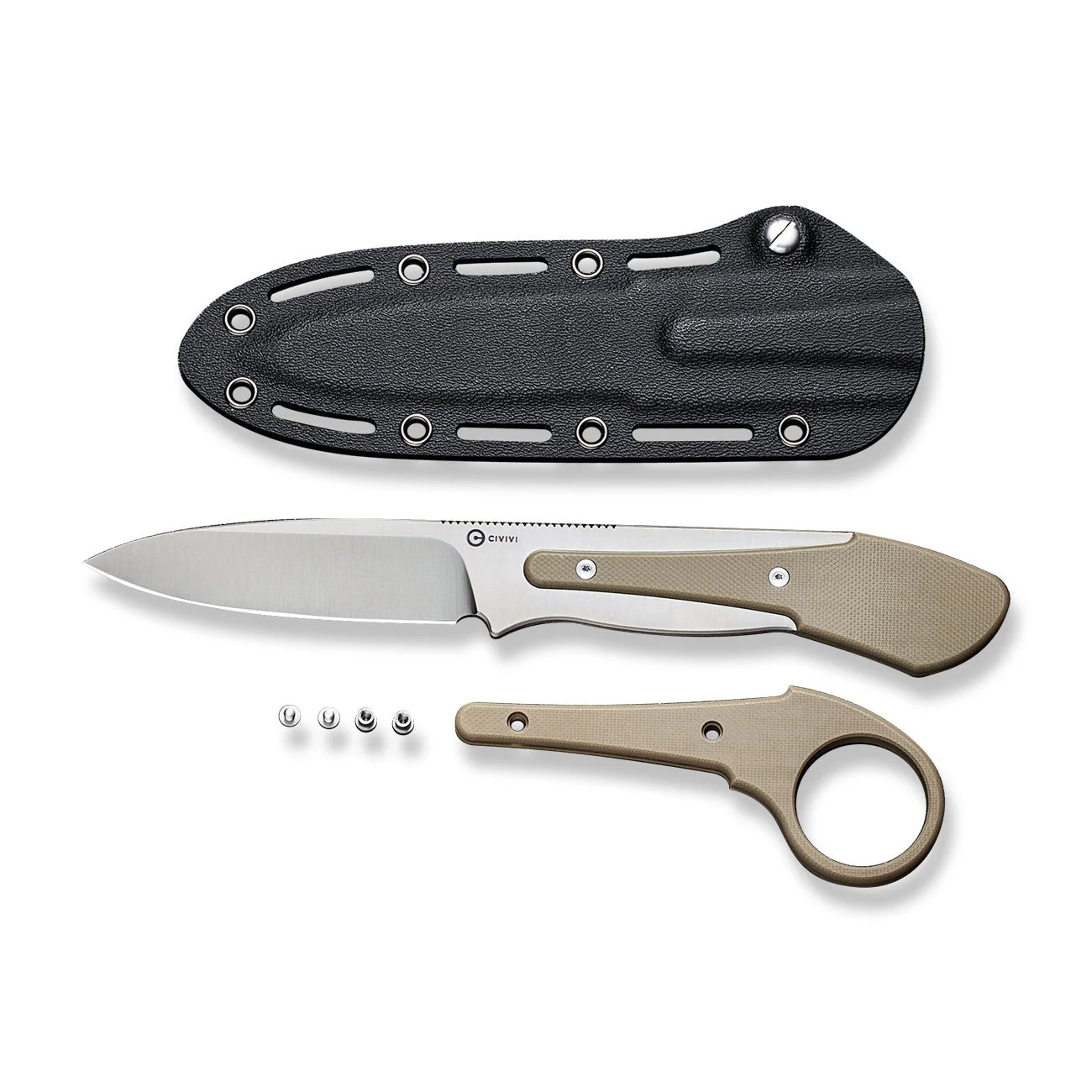 CIVIVI Varius Fixed Blade Knife G10 Handle (3.75" D2 Live Blade) C22009D-2 - Image 9