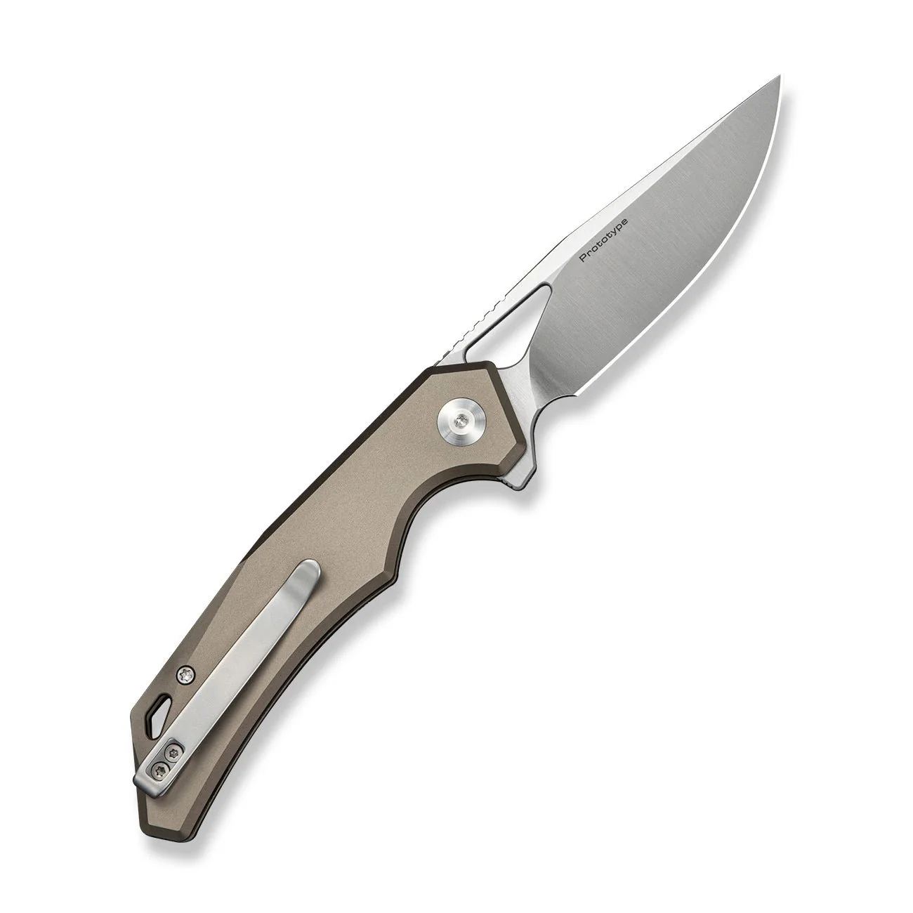 CIVIVI Vexaryn Flipper & Thumb Hole & Button Lock  Knife Gray Aluminum Handle (3.39" Satin Finished Nitro-V Blade) C25062 Sample1 - Image 2