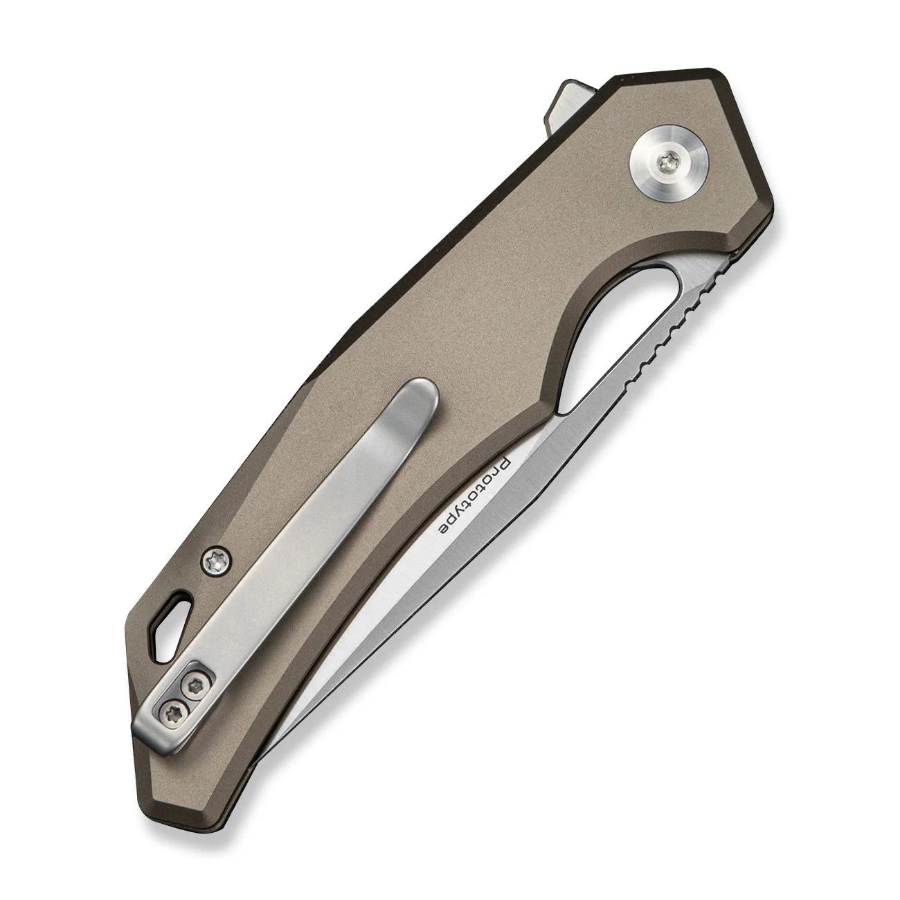 CIVIVI Vexaryn Flipper & Thumb Hole & Button Lock  Knife Gray Aluminum Handle (3.39" Satin Finished Nitro-V Blade) C25062 Sample1 - Image 4