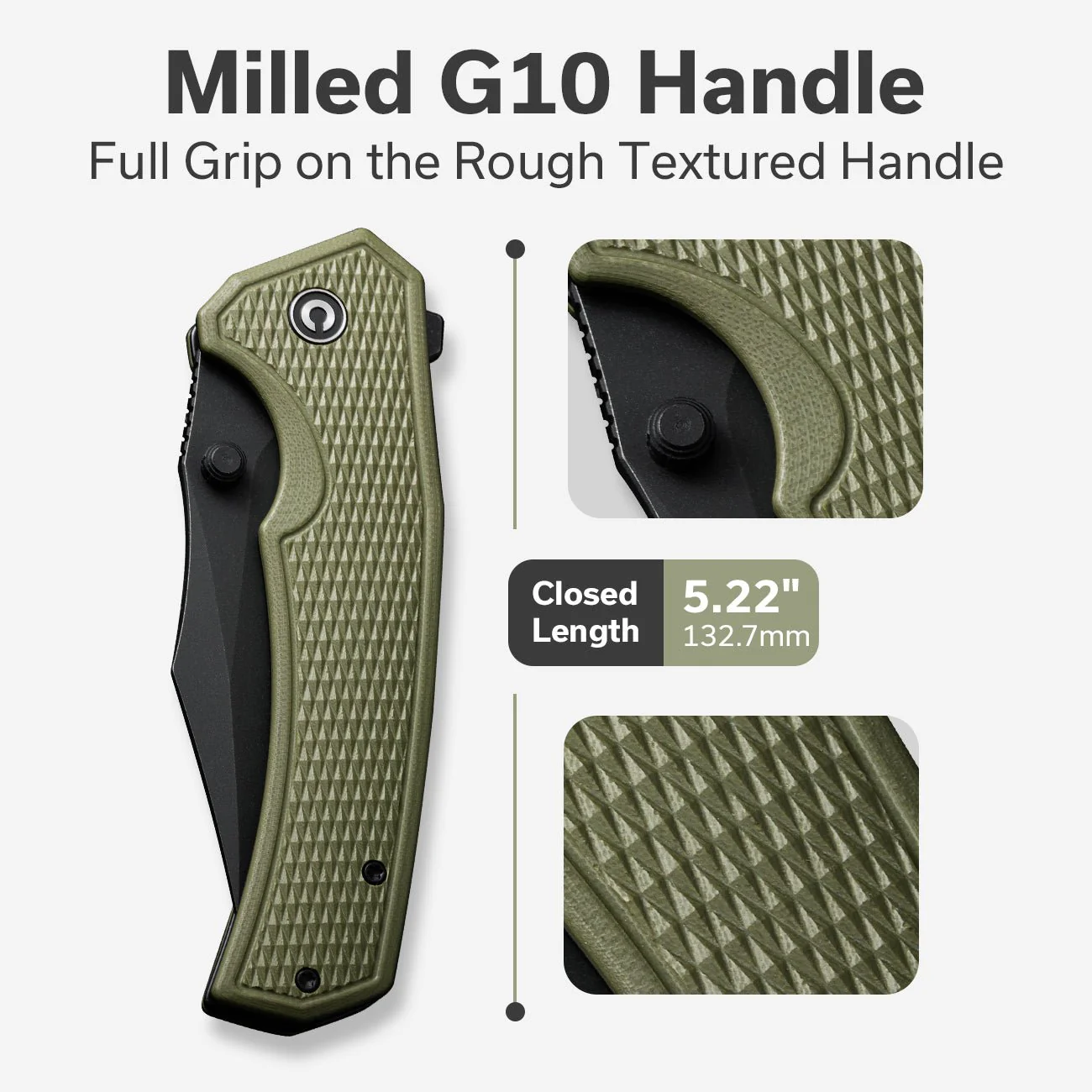 CIVIVI Vexillum Thumb Stud & Flipper Knife G10 Handle (3.81" Nitro-V Blade) C23003D-2 - Image 5