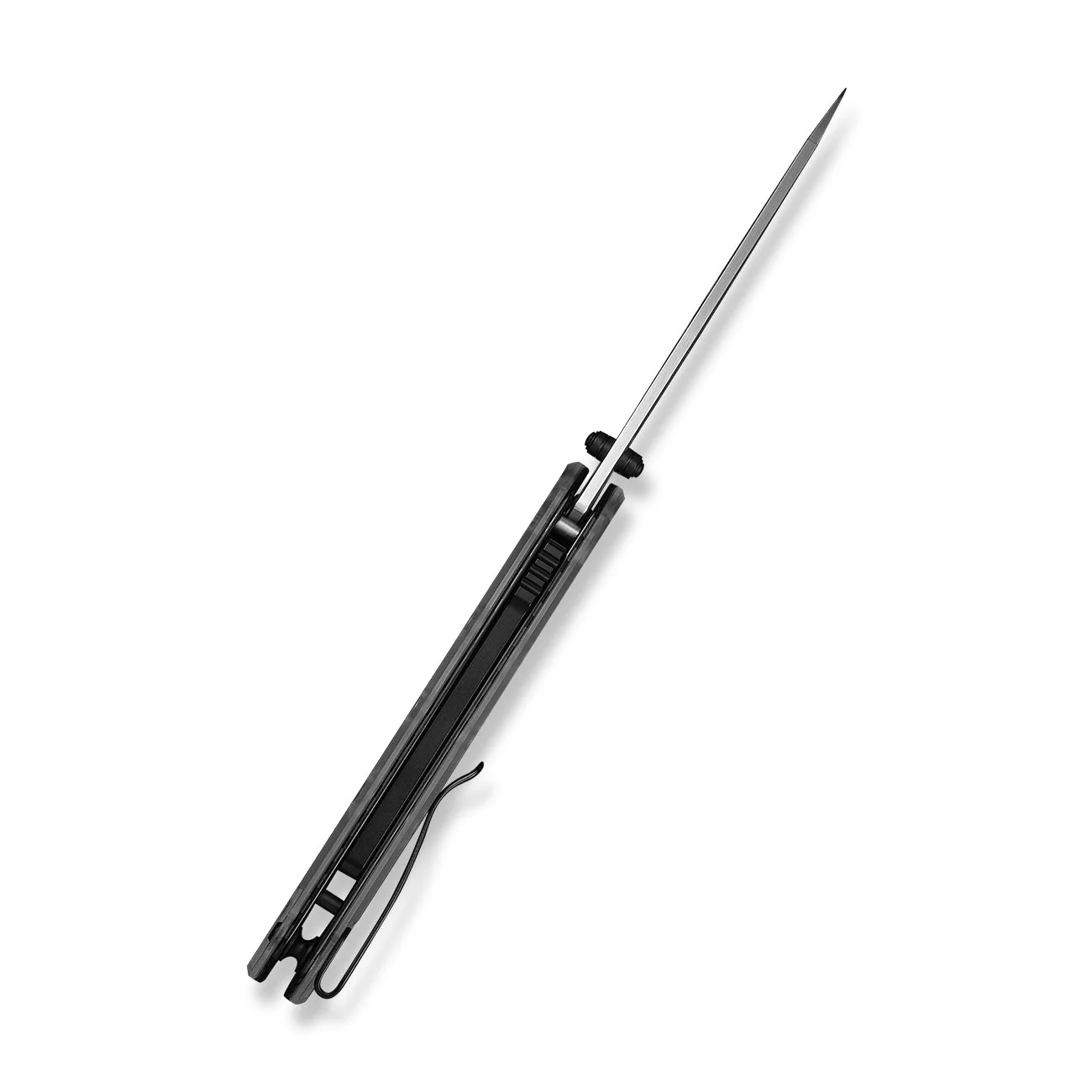 CIVIVI Vision FG Thumb Stud & Superlock Knife Polished Clear Lexan Handle (3.54" Satin Finished Nitro-V Blade With Rock-Grind Pattern) C22036-8 - Image 9