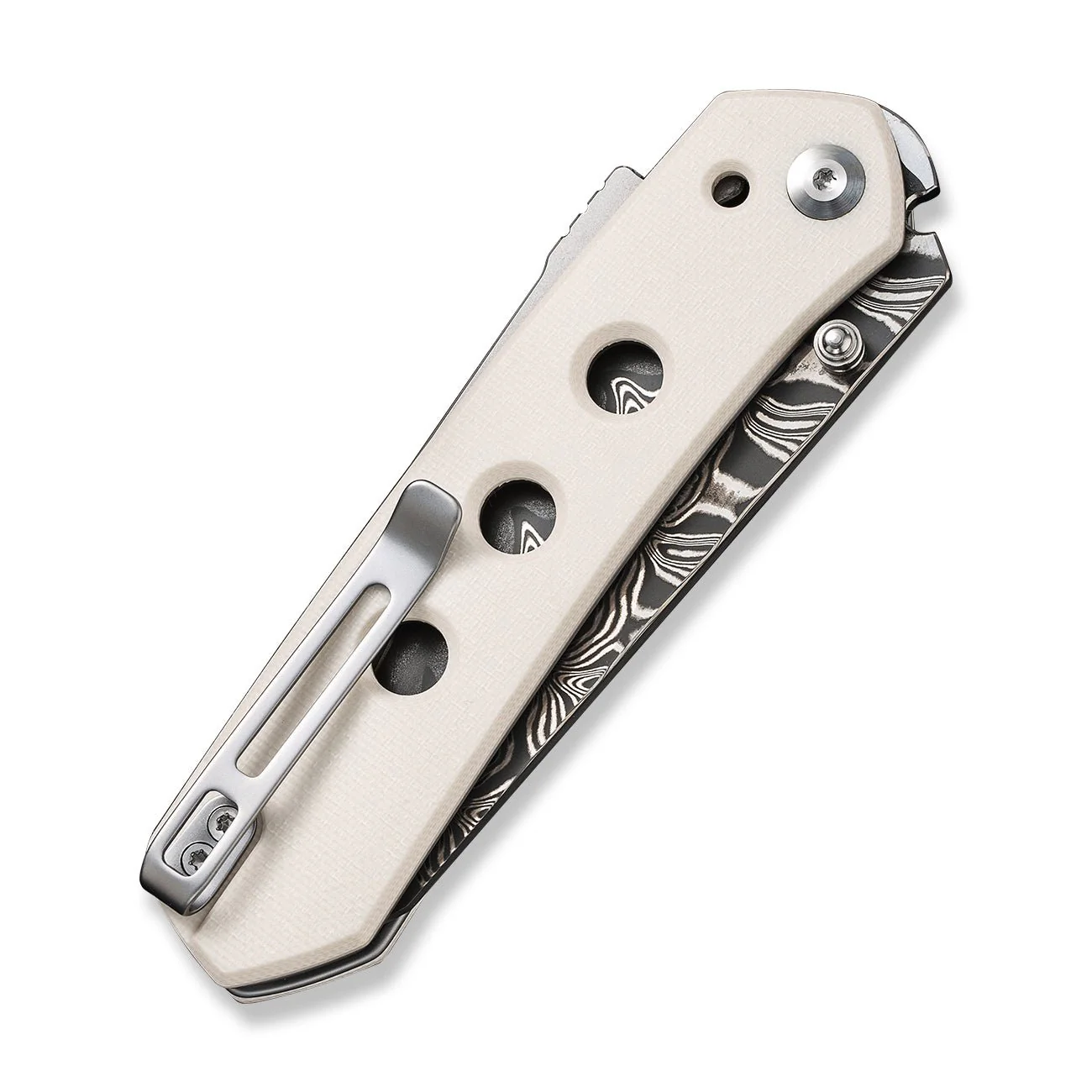 CIVIVI Vision FG Thumb Stud & Superlock Knife G10 Handle (3.54" Damascus Blade) C22036-DS1 - Image 11