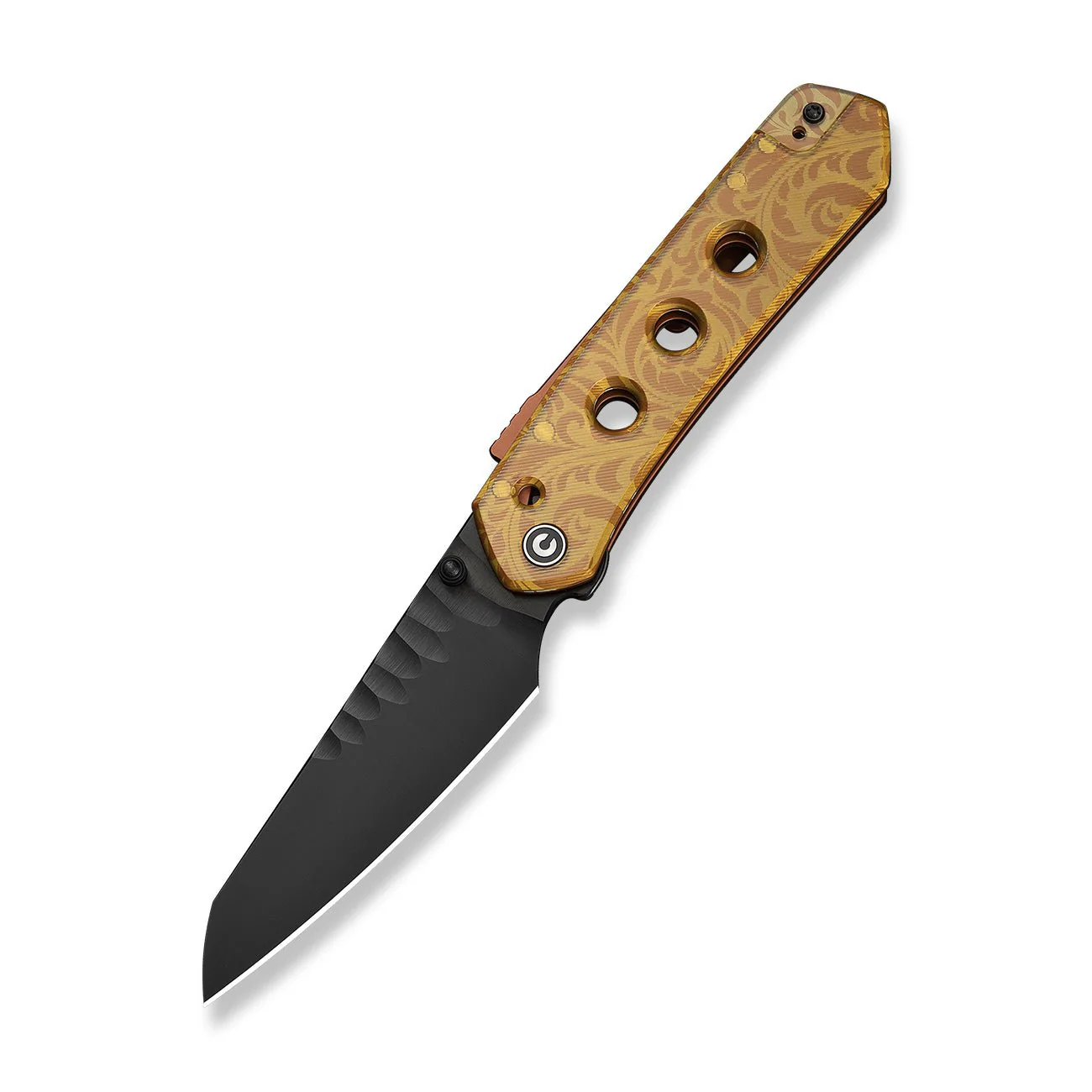 CIVIVI Vision FG Thumb Stud & Superlock Knife Polished Yellow Ultem Handle (3.54" Black Brushed S35VN Blade) C22036C-2026 BS2 - Image 3