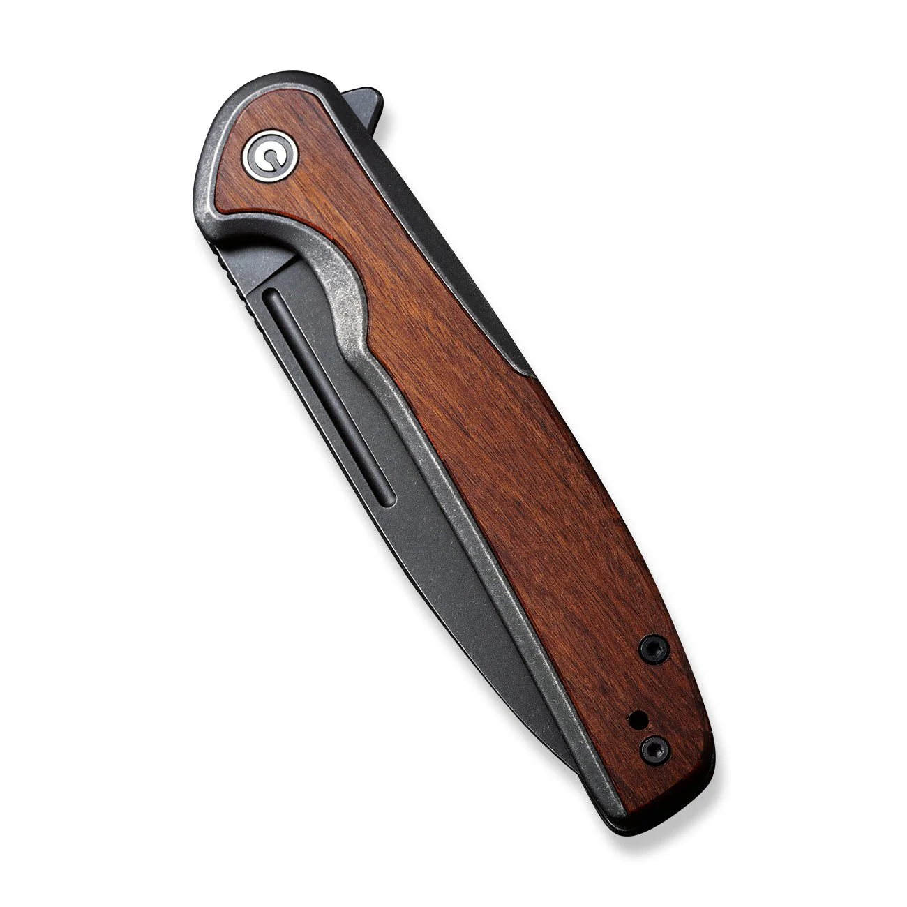 CIVIVI Voltaic Flipper Knife Stainless Steel & Wood Handle (3.48" 14C28N Blade) C20060-1 - Image 6