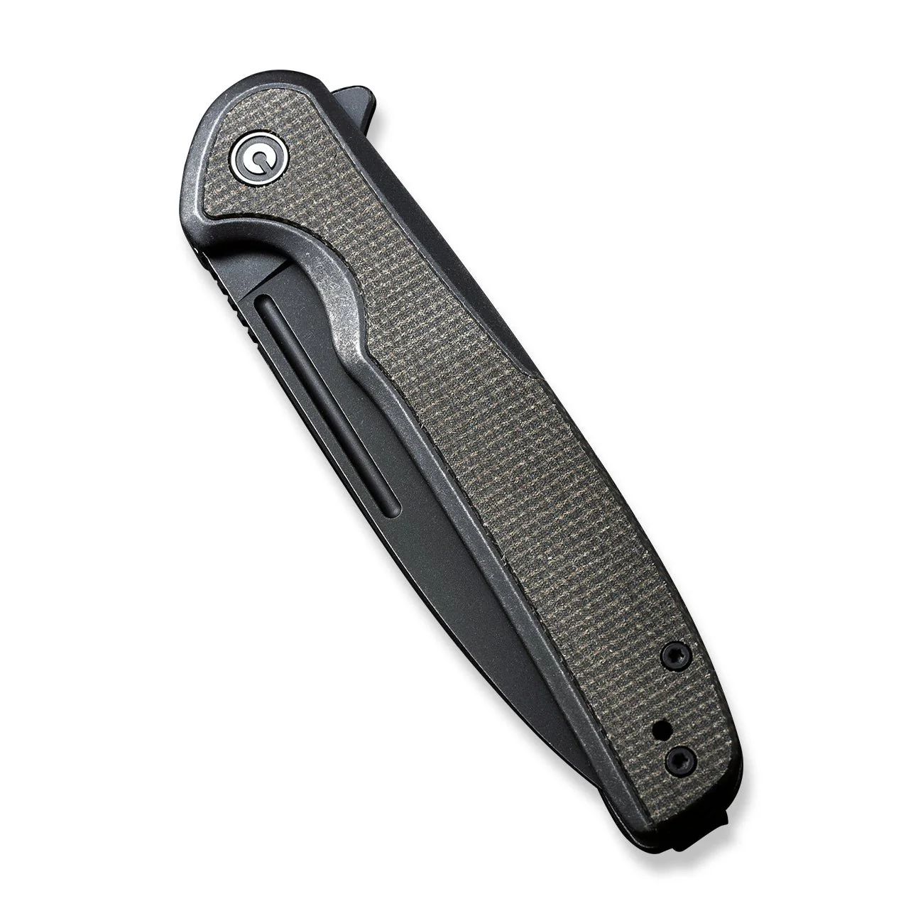 CIVIVI Voltaic Flipper Knife Stainless Steel Handle & Micarta Handle (3.48" 14C28N Blade) C20060-3 - Image 6