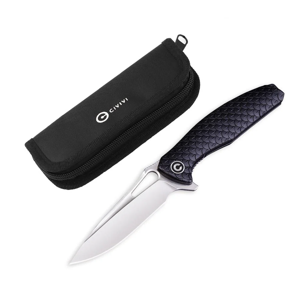 CIVIVI Wyvern Flipper & Thumb Hole Knife FRN Handle (3.45" D2 Blade) C902B - Image 4